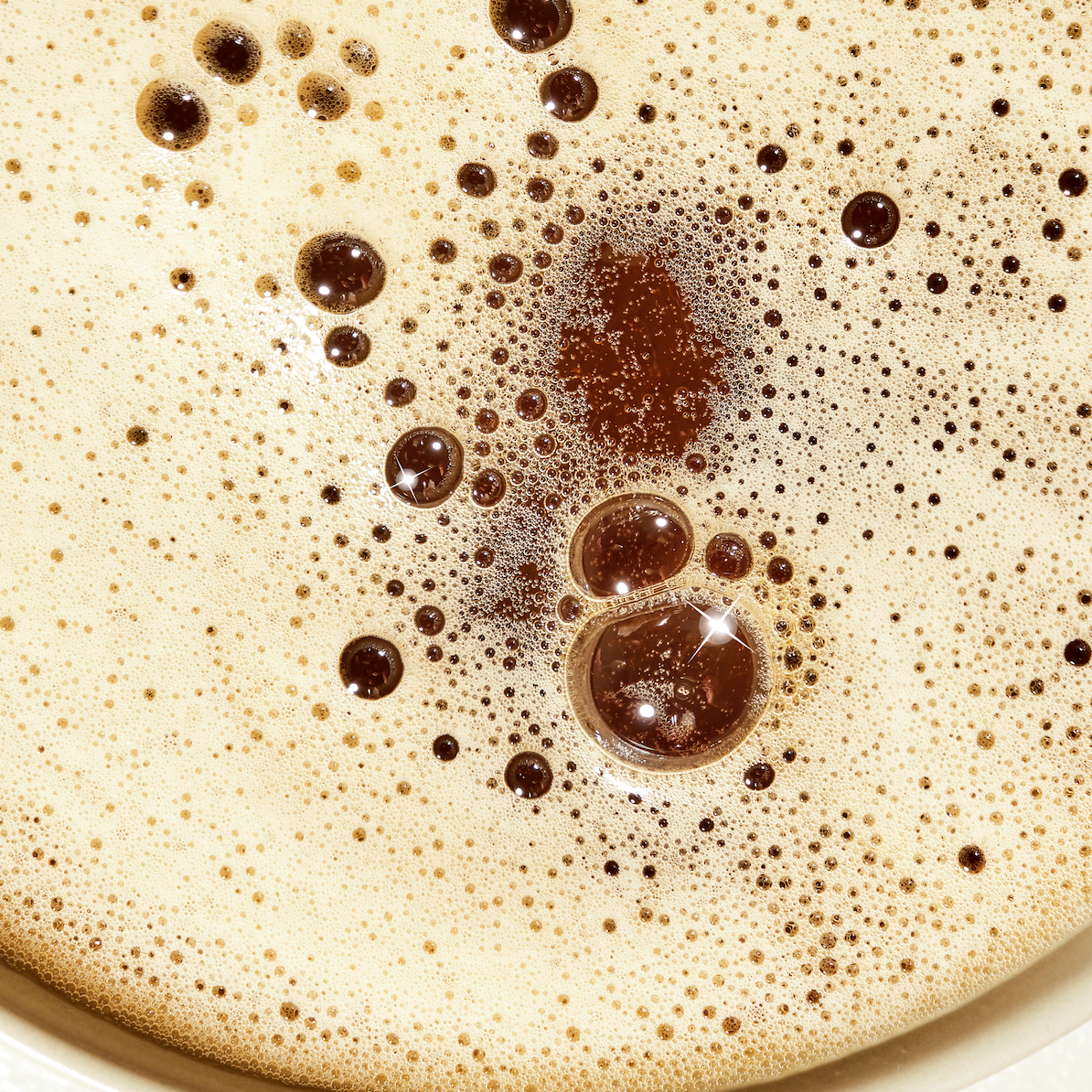 Bone broth hot chocolate foam