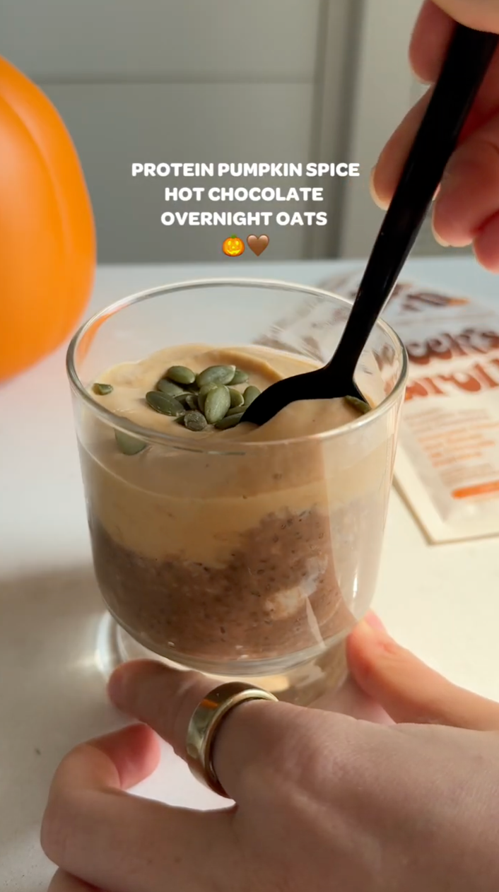 Protein pumpkin spice overnight oats