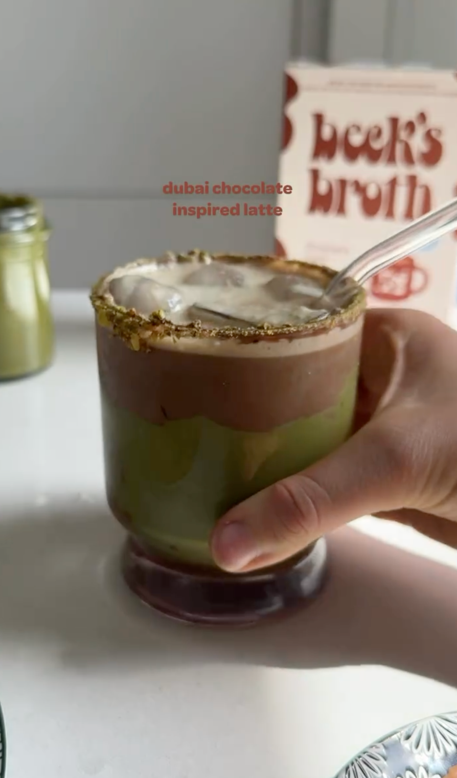 Bone Broth High Protein  Dubai Chocolate Latte 