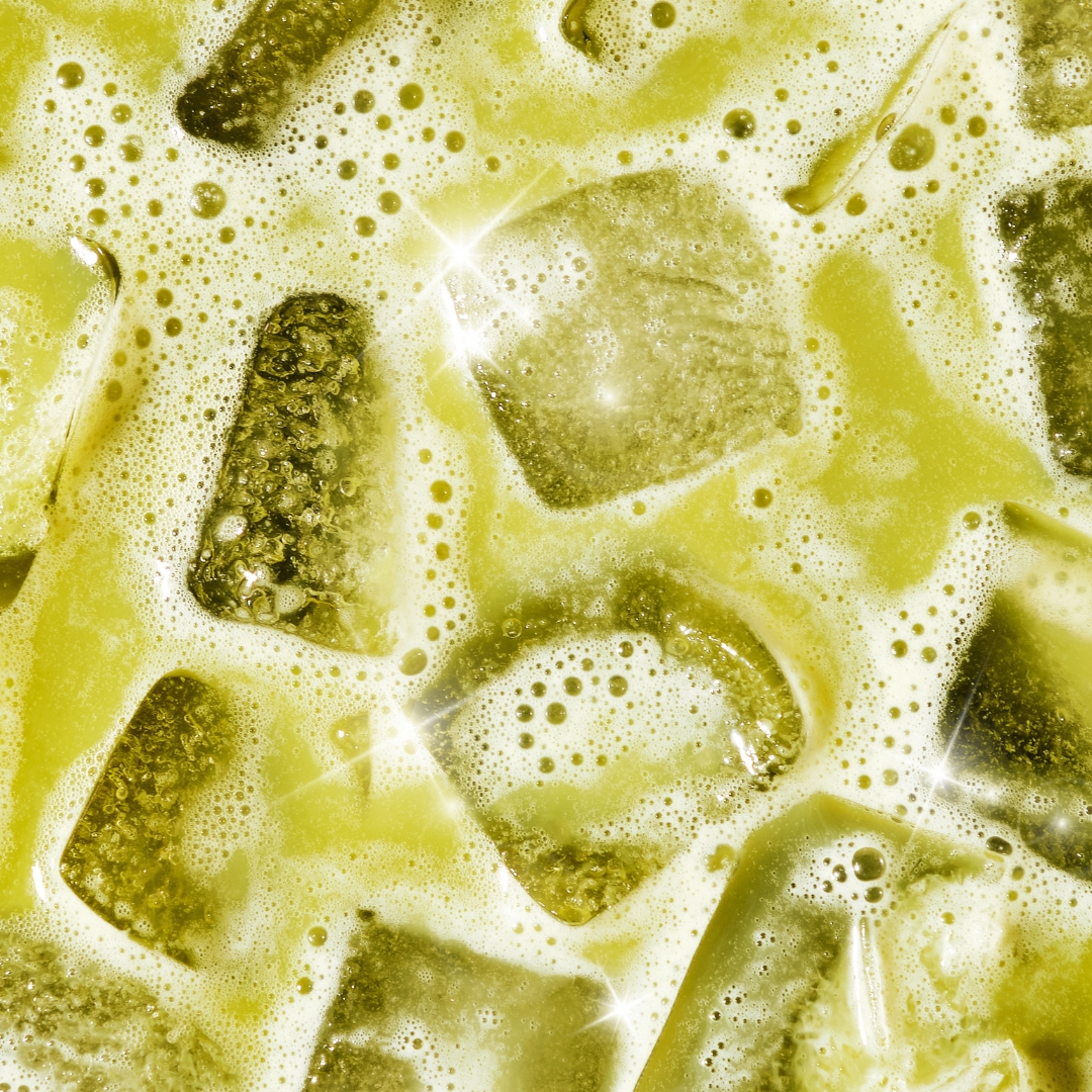 Iced bone broth matcha