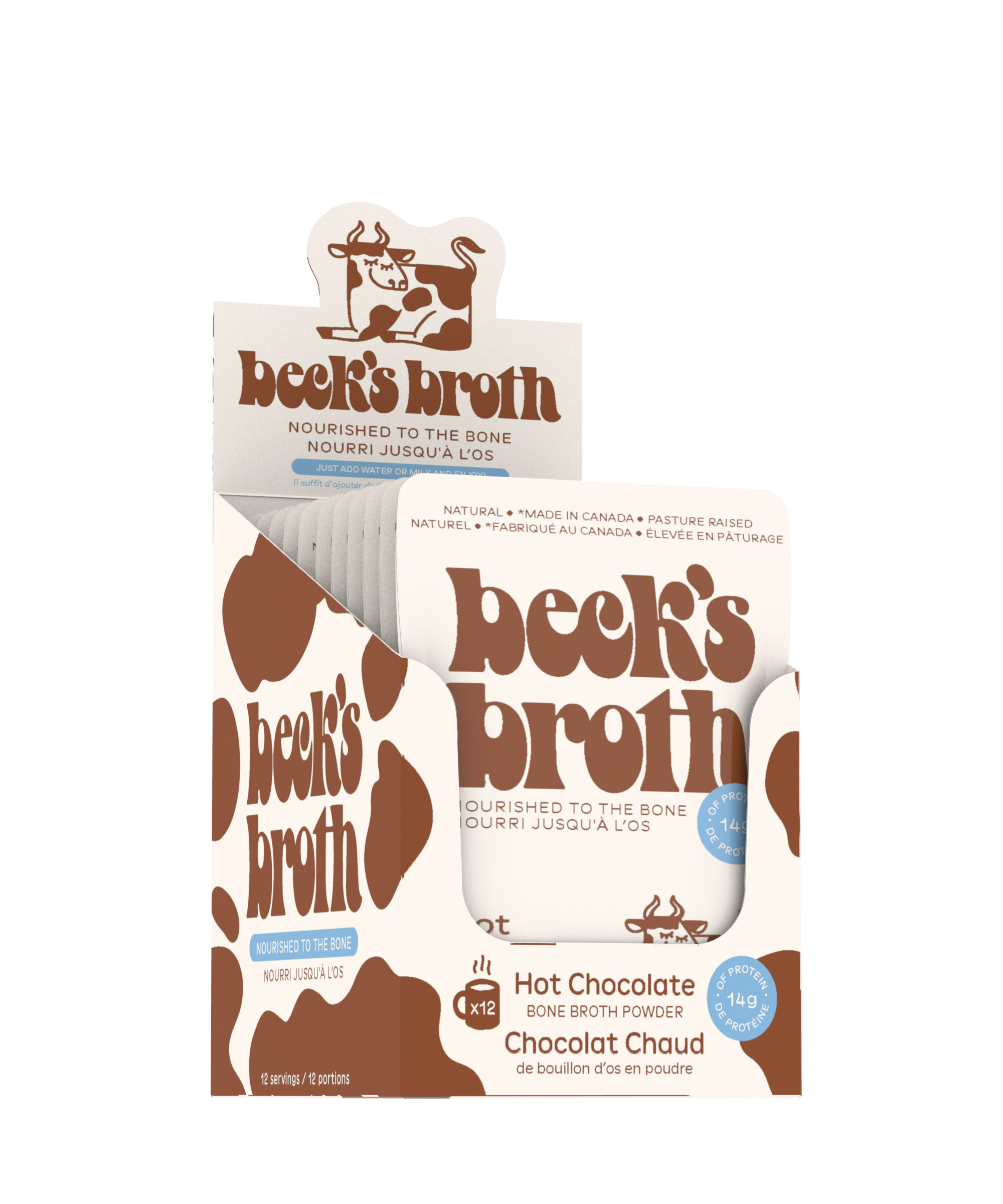 Beck's Broth Bone Broth Hot Chocolate Carton