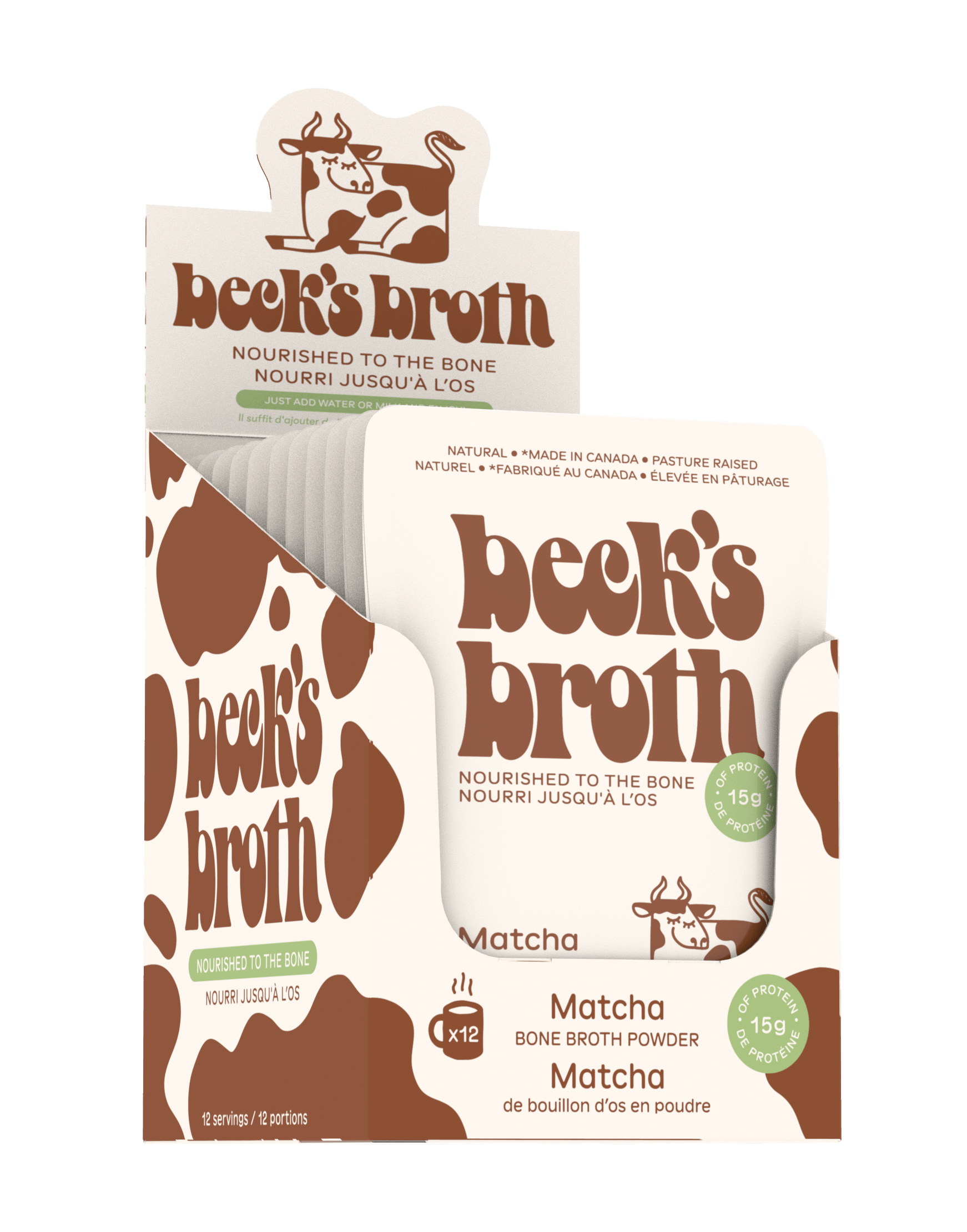Matcha - 12 Pack Carton - Beck's Broth - 